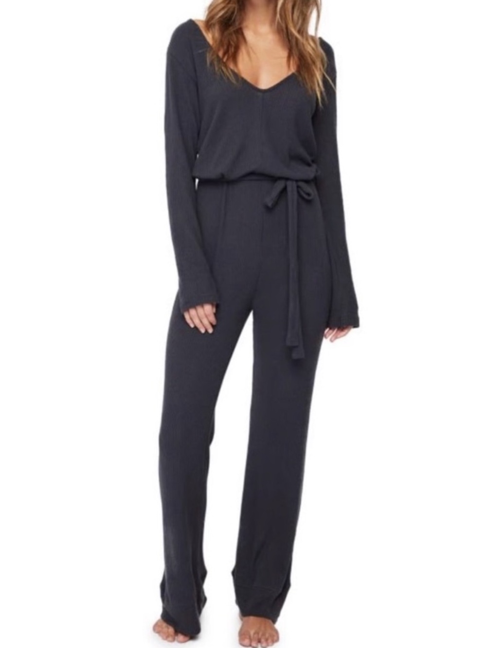 Spiritual Gangster Black Sophie ribbed jumpsuit NWT Small
